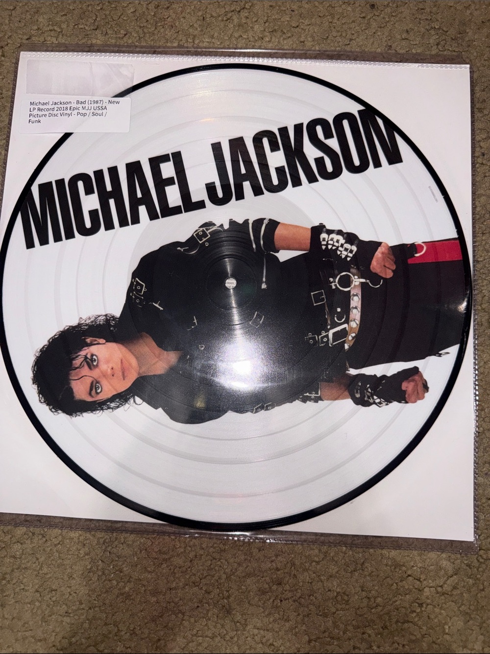 Michael Jackson White Picture Disc Vinyl Record 2018